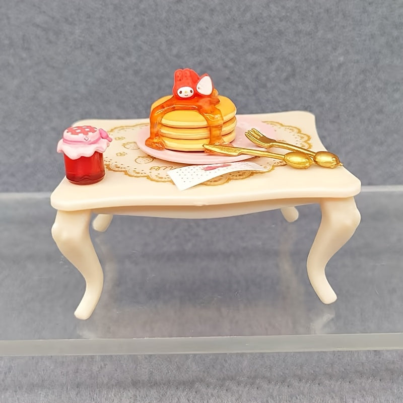 Sanrio Melody Cute Miniature Furniture Mystery Box, Mini Adorable Cartoon Design Collectible Toys for Dollhouse Decor, Birthday&Halloween&Christmas Gifts