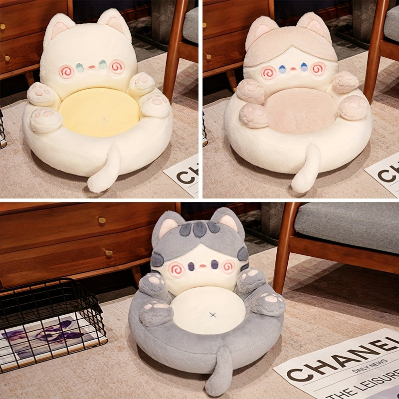 1pc Cozy Plush Cat Lounger Chair