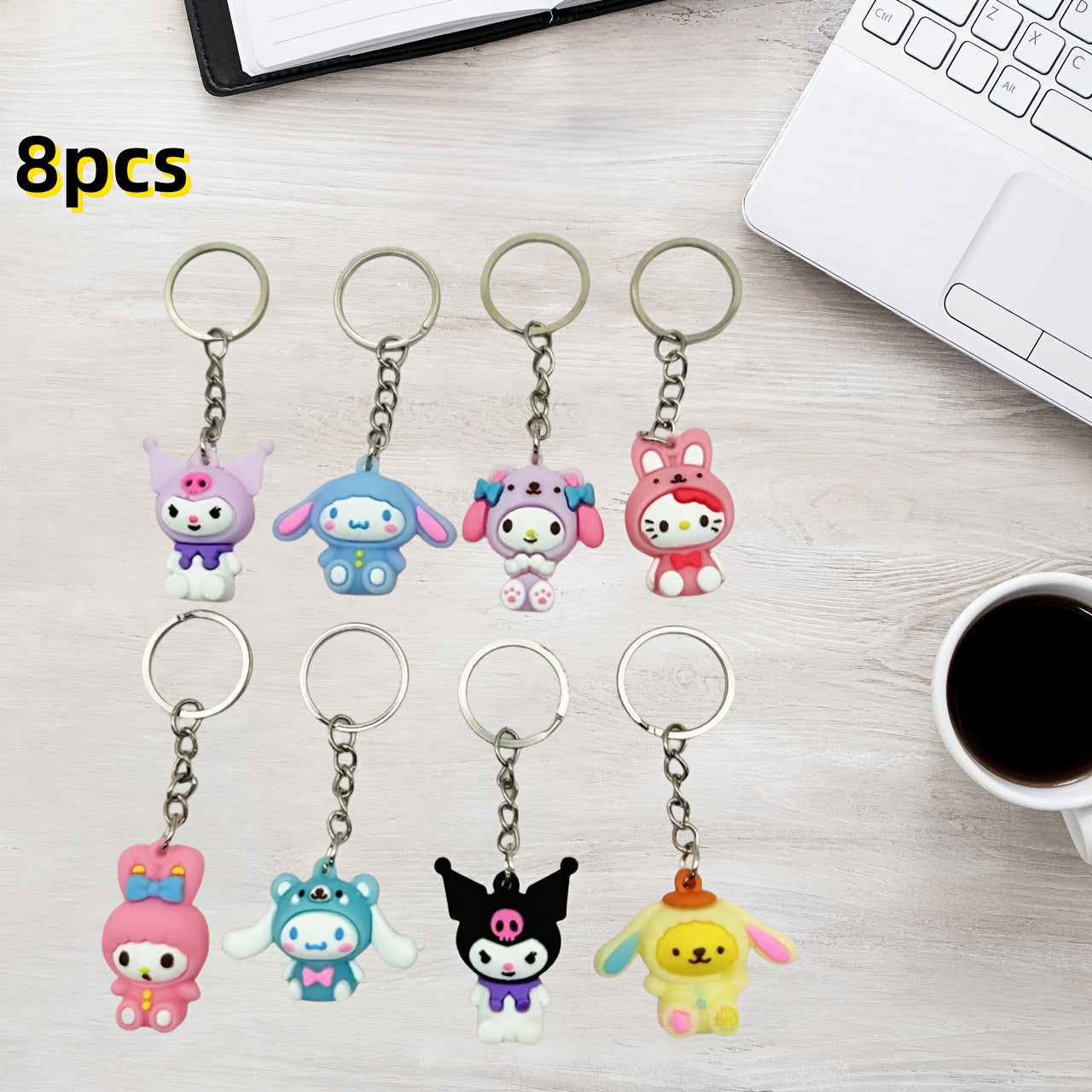 8 (set) Keychains Anrio Cartoon Character
