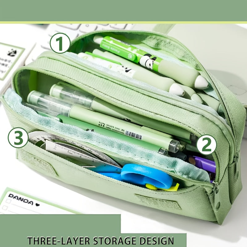 Squeeze It! Trendy Pencil Case, Large Capacity Multi-Functional Stationery Box for Desk Organization - Five Styles: Cute Sloths, Pandas & Kittens (Unisex)