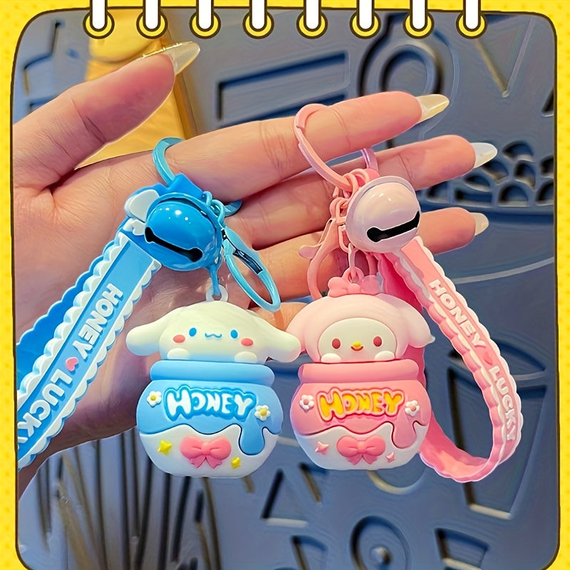1 pc Sanrio Kuromi My Melody Pochacco Cinnamoroll Kurobo Plush-like Keychain