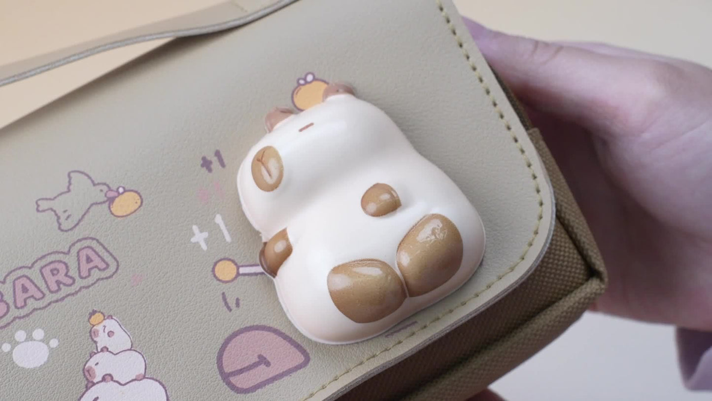 Squeeze It! Trendy Pencil Case, Large Capacity Multi-Functional Stationery Box for Desk Organization - Five Styles: Cute Sloths, Pandas & Kittens (Unisex)