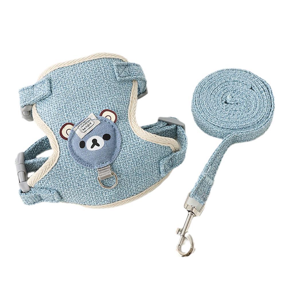 Lovely Small Pet Vest Chest Strap Dog Leash Traction Rope Walking Dog Cat Bunny Vest Harness Poodle Collar Leash Dog Accessories