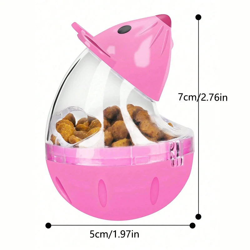 Mouse tumbler leaks food ball pet cat dog leaks food device dog cat interactive play toys