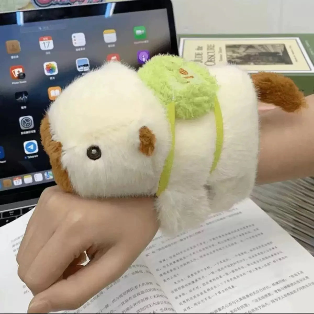 Kapibala Plush Bracelet - Cute Animal Backpack Accessory