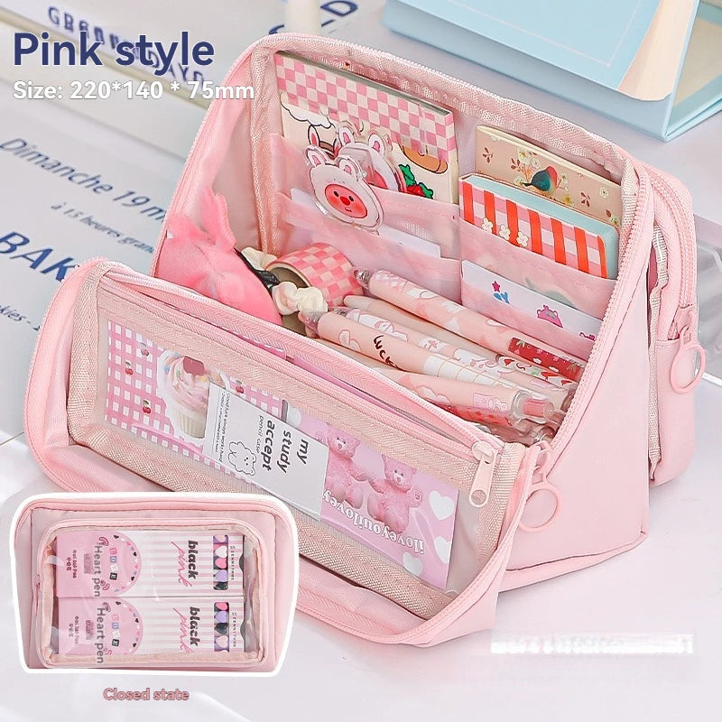Nine Layer Large Capacity Pencil Case Simple And Multi Functional Pencil Box For Primary And Junior High School Students