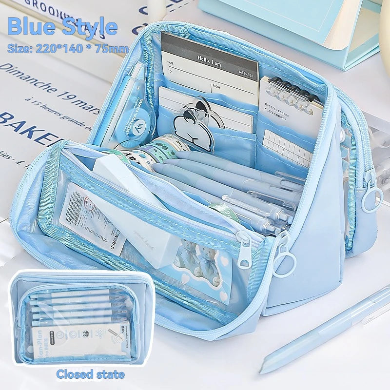 Nine Layer Large Capacity Pencil Case Simple And Multi Functional Pencil Box For Primary And Junior High School Students