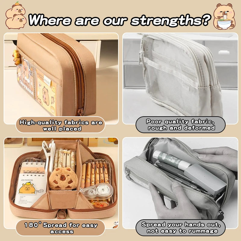 17/31 pce Capybara Pencil Box Set, 5-layer