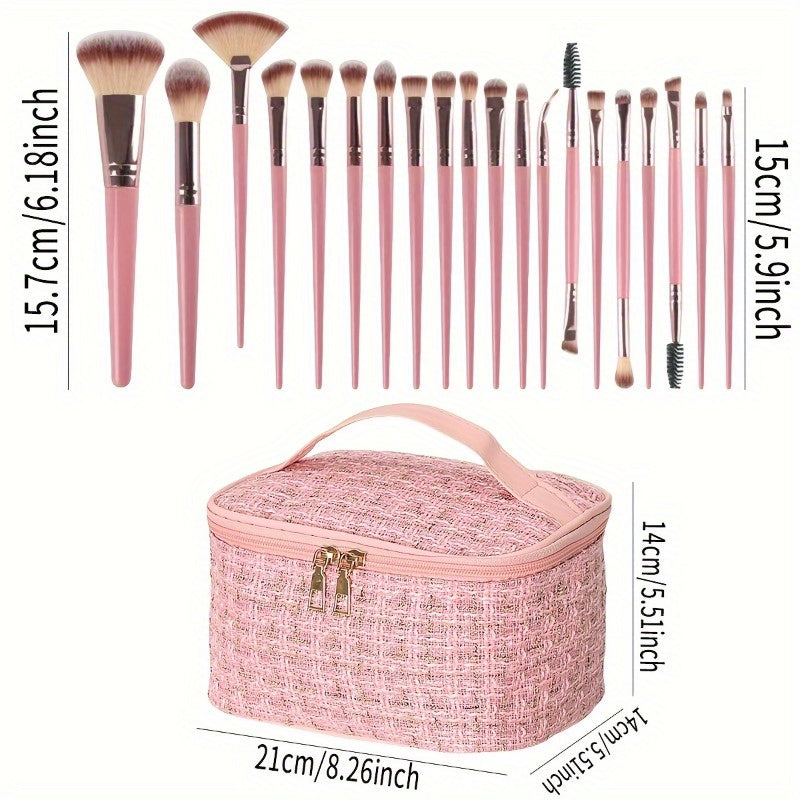 Set of 20 Or 40 Makeup Brushes for Face And Eyeshadow, Featuring Ultra-Soft Concealers, Blushes, Contouring, Mixing, Eyeshadow Brushes, Makeup Sponges, And Beauty Eggs. Includes a Convenient Travel Hairband for Easy Transport