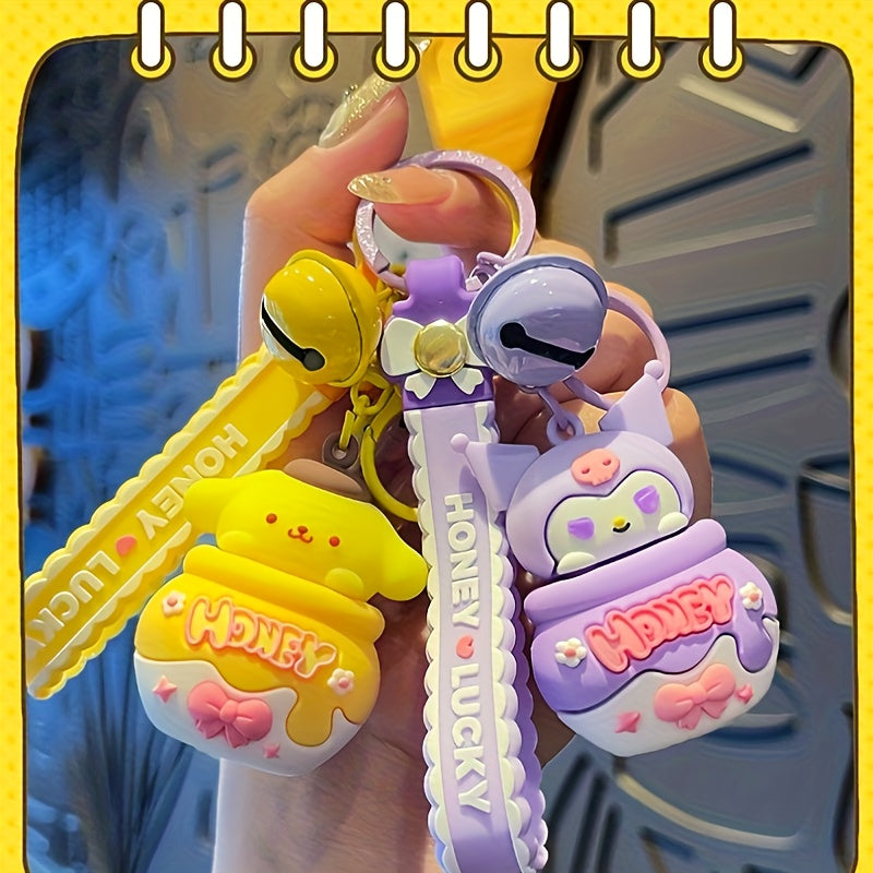 1 pc Sanrio Kuromi My Melody Pochacco Cinnamoroll Kurobo Plush-like Keychain