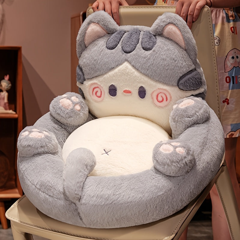 1pc Cozy Plush Cat Lounger Chair