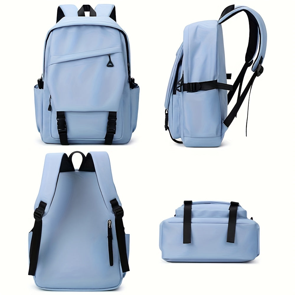 Back-to-School 3pcs Capybara Print Casual Backpack Set: Handbag, Lunch Bag & Pencil Case - Lightweight Nylon with Adjustable Straps and Zipper Closure, Perfect for School Essentials or Travel