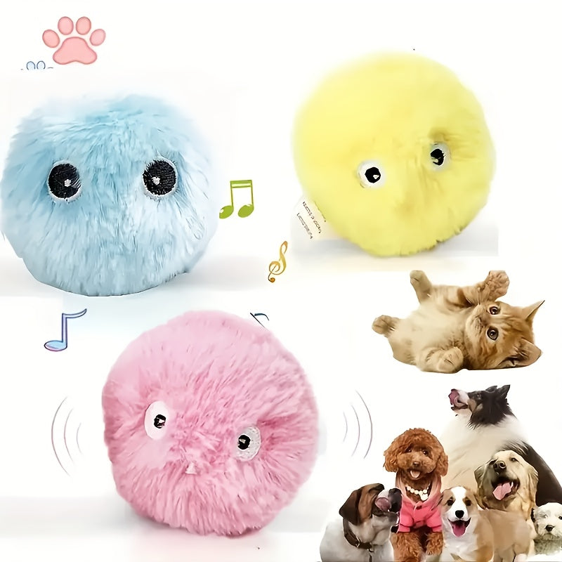 Bal with Sound Cat Toy Ball, Interactive Plush Toy Ball