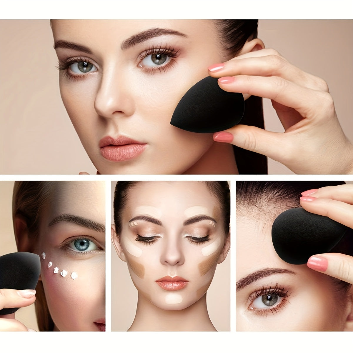 Set of 20 Or 40 Makeup Brushes for Face And Eyeshadow, Featuring Ultra-Soft Concealers, Blushes, Contouring, Mixing, Eyeshadow Brushes, Makeup Sponges, And Beauty Eggs. Includes a Convenient Travel Hairband for Easy Transport