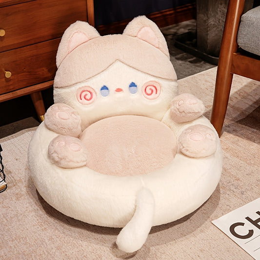 1pc Cozy Plush Cat Lounger Chair