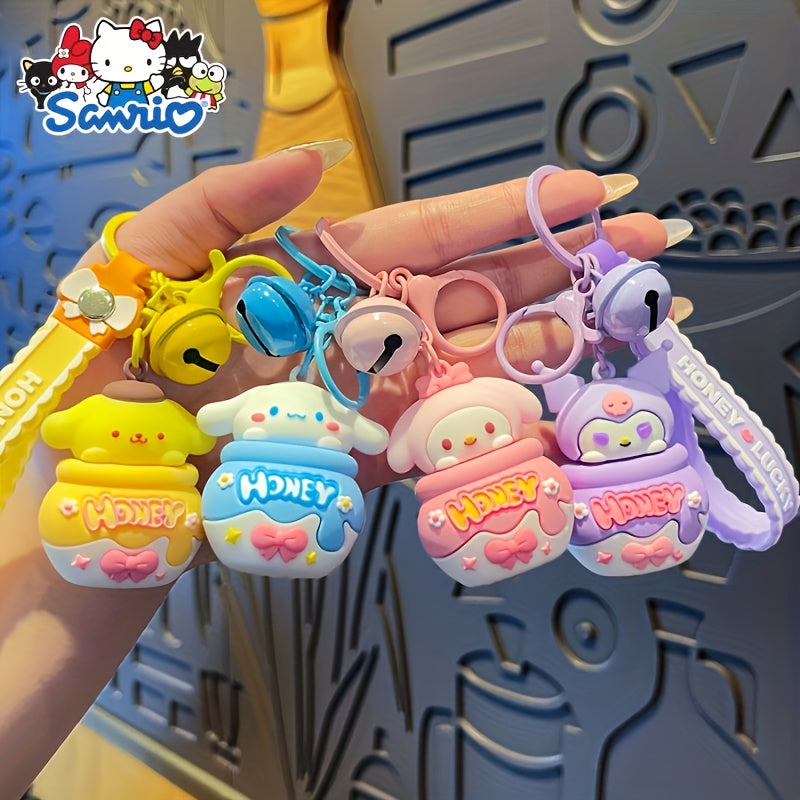 1 pc Sanrio Kuromi My Melody Pochacco Cinnamoroll Kurobo Plush-like Keychain