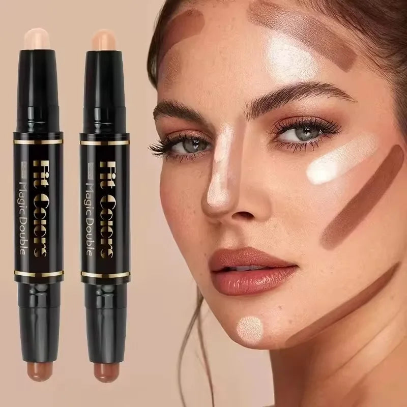 Double Head Highlight Pen - Waterproof Contouring Makeup Concealer 2.