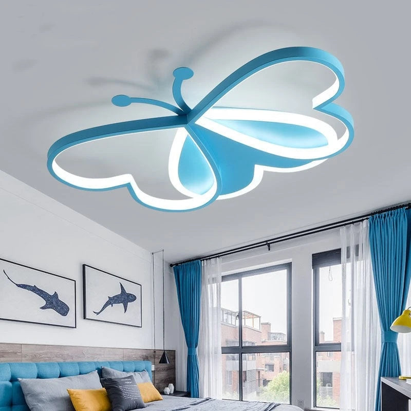 Butterfly Ceiling lights Modern Living Room Girls Bedroom Light Fixture Study Nursery Children's Room LED Ceiling Lamp