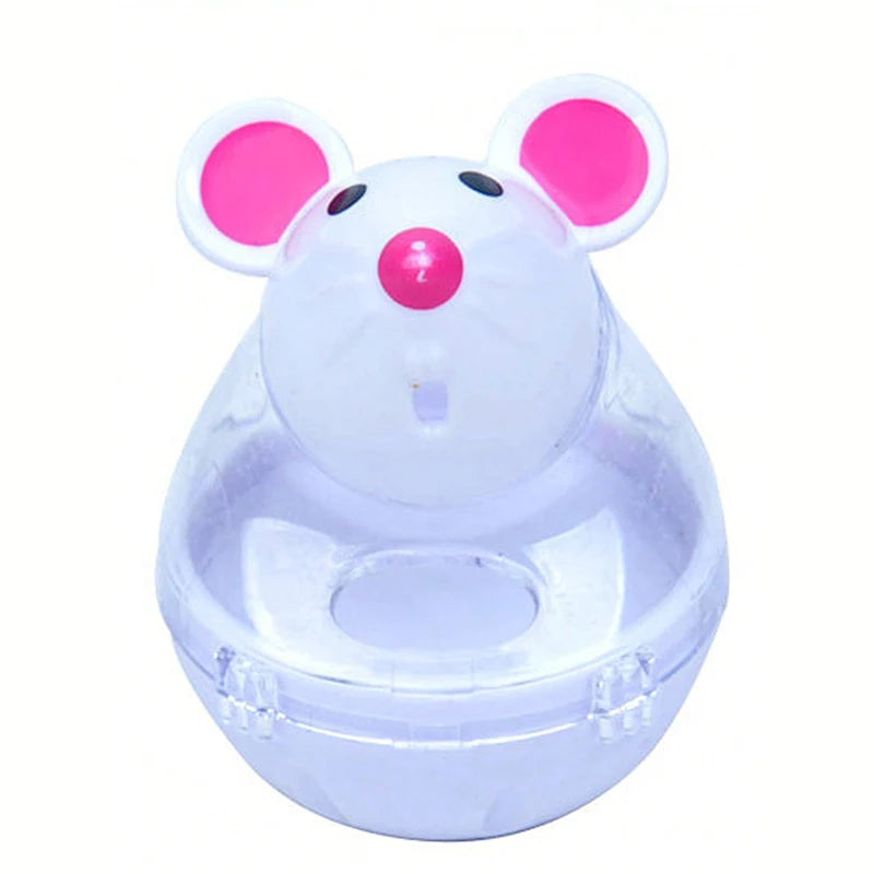 Mouse tumbler leaks food ball pet cat dog leaks food device dog cat interactive play toys