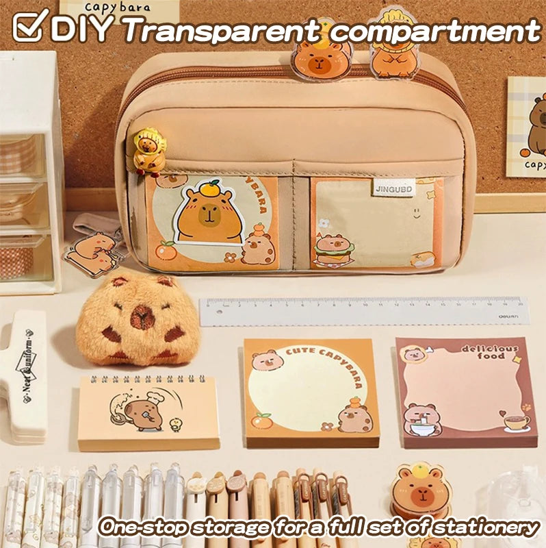 17/31 pce Capybara Pencil Box Set, 5-layer