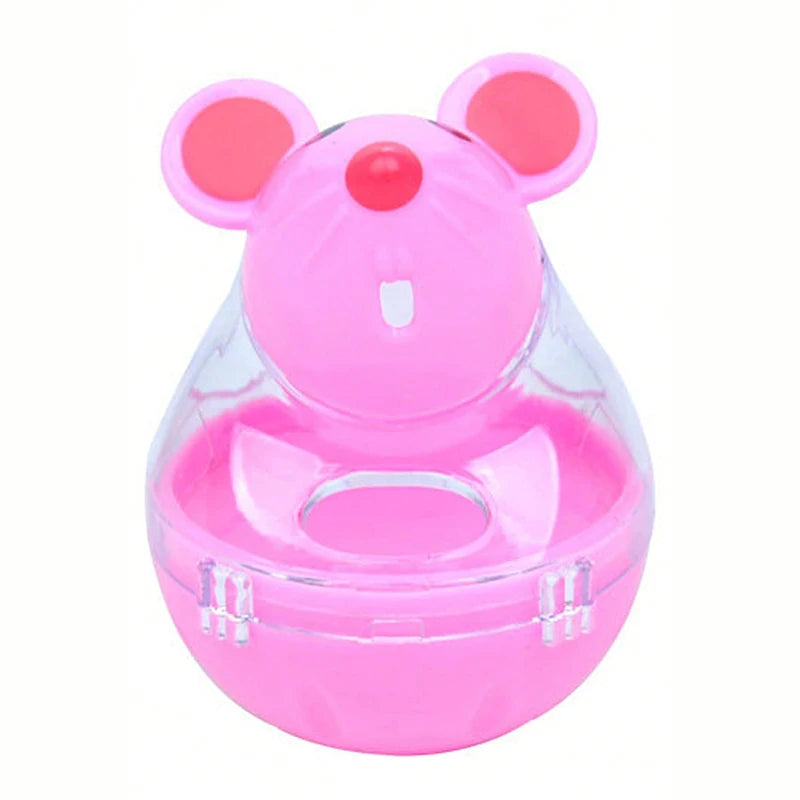 Mouse tumbler leaks food ball pet cat dog leaks food device dog cat interactive play toys