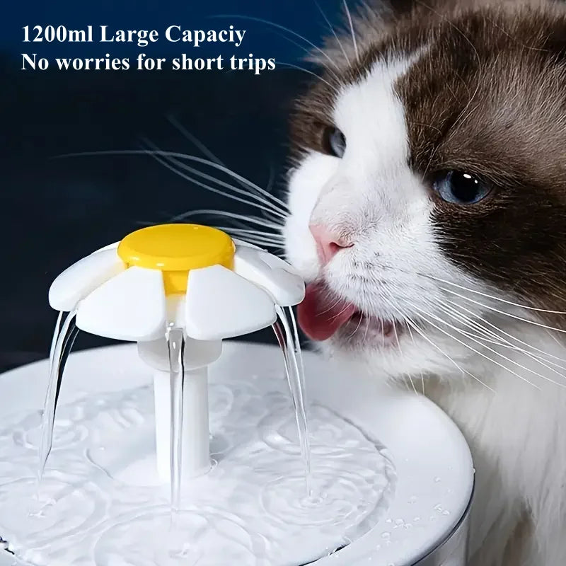 Pets Water Fountain Auto Filter USB Electric Mute Cat Drinker Bowl 1200mL Recirculate Filtring Drinker for Cats Water Dispenser