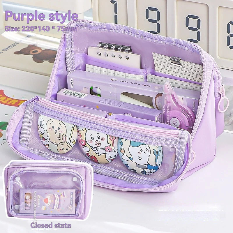 Nine Layer Large Capacity Pencil Case Simple And Multi Functional Pencil Box For Primary And Junior High School Students
