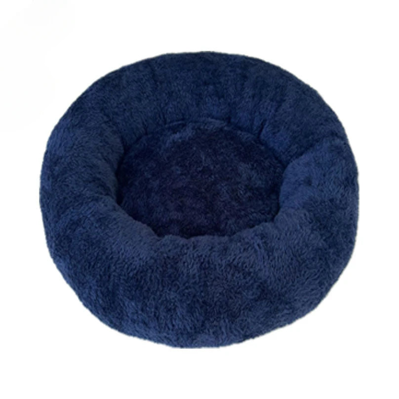 Soft Plush Pet Nest - Warm Washable Round Cat Dog cuddle bed