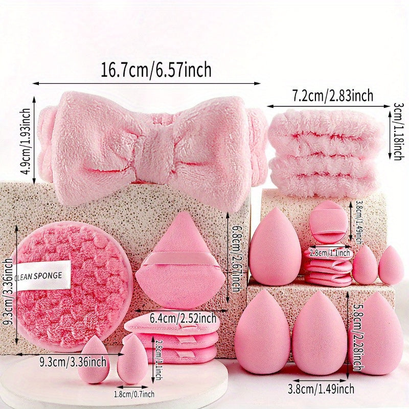 Set of 20 Or 40 Makeup Brushes for Face And Eyeshadow, Featuring Ultra-Soft Concealers, Blushes, Contouring, Mixing, Eyeshadow Brushes, Makeup Sponges, And Beauty Eggs. Includes a Convenient Travel Hairband for Easy Transport