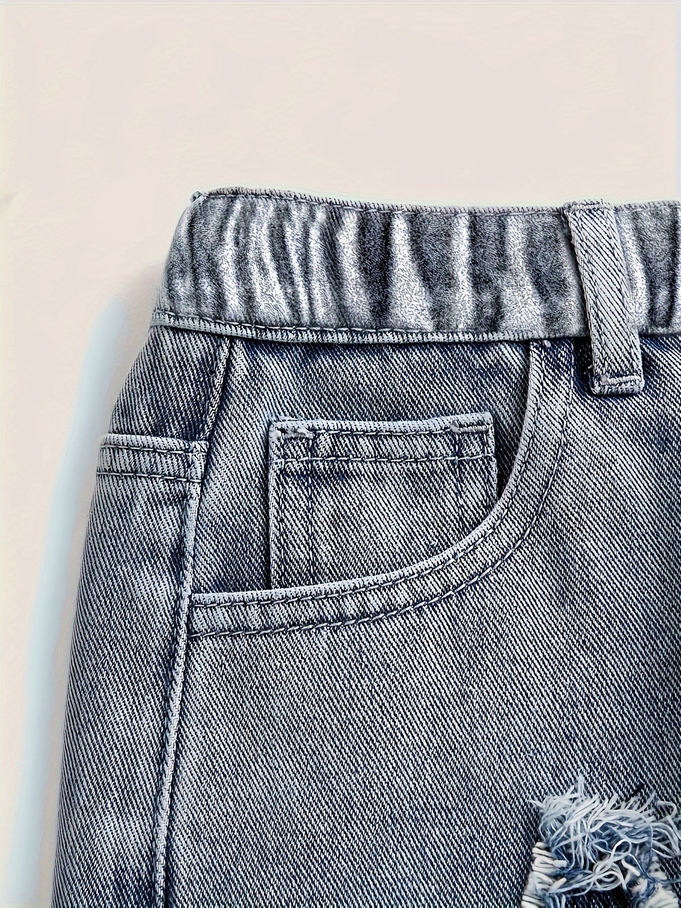 Teen Girls Light Blue Star Denim