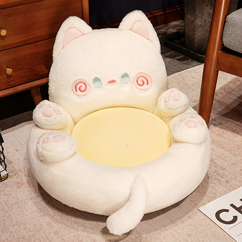 1pc Cozy Plush Cat Lounger Chair