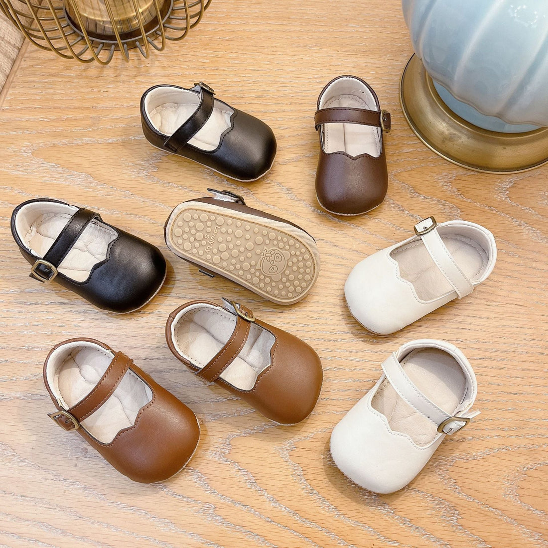 Autumn Fashion Baby Girl Solid Color Leather Toddler Shoes-0