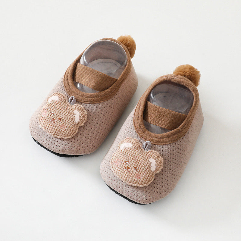Baby Girl Cartoon Pattern Non-Slip Toddler Shoes With Tail Design Floor Socks-0